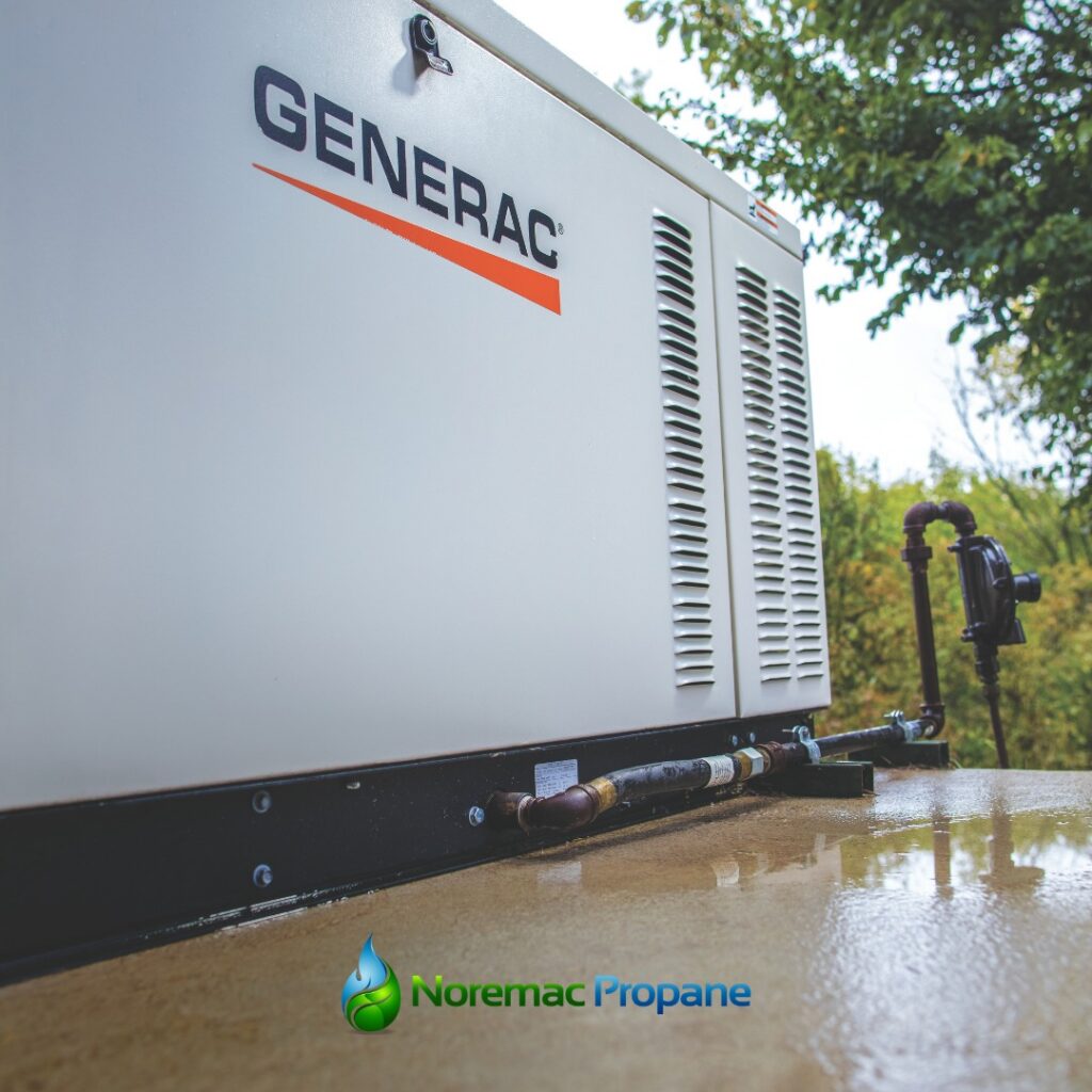 Propane-powered Generac standby generator at a Greater Houston home