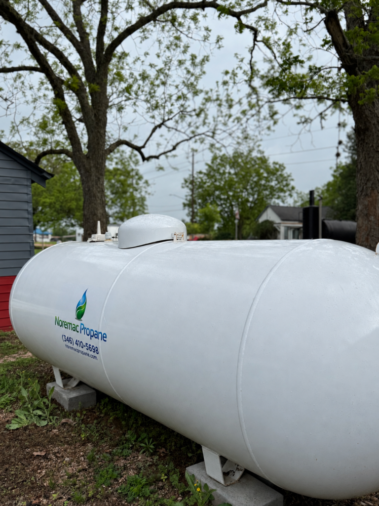 Noremac Propane residential aboveground propane tank installation in Greater Houston